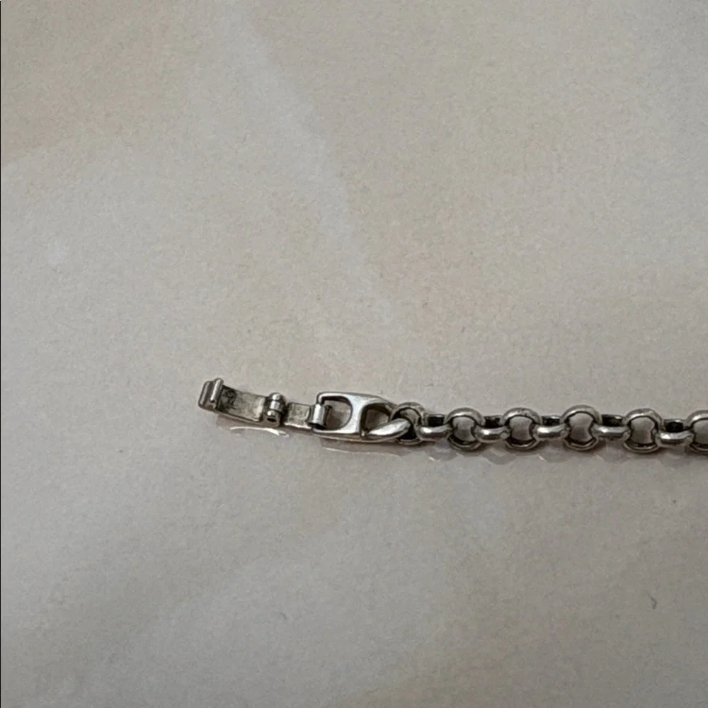 Silver Men’s Rolo Link Chain Bracelet Classic Link Design. 10”